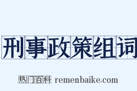 刑事政策组词是什么意思的图片